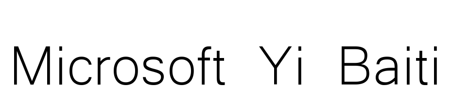 Microsoft Yi Baiti cкачати шрифт безкоштовно